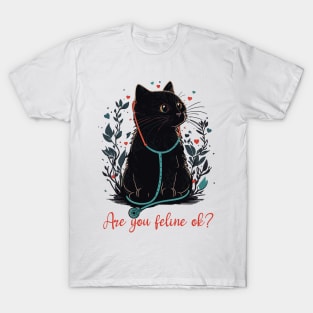 Retro Cat Nurse Gifts Nurse Week Gifts Funny Nurse T-Shirt